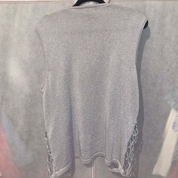 Vintage LISA Originals Christmas/New Year’s Silver Vest - Size Large - Picture 5 of 5